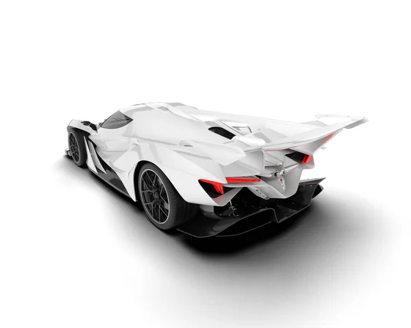 stock image White sport car on white background. 3d rendering - illustration