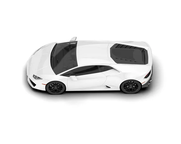 Weißer Sportwagen Auf Weißem Hintergrund Darstellung Illustration — Stockfoto
