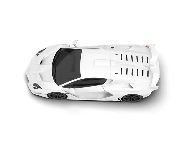 Білий Спортивний Автомобіль Білому Тлі Візуалізація Ілюстрація — стокове фото