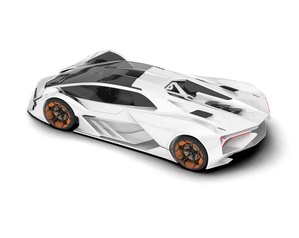 Stock image White sport car on white background. 3d rendering - illustration