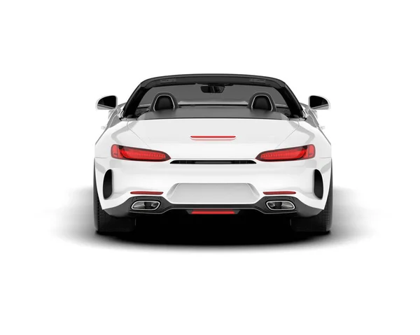 White Sport Car White Background Rendering Illustration — Stock Photo, Image