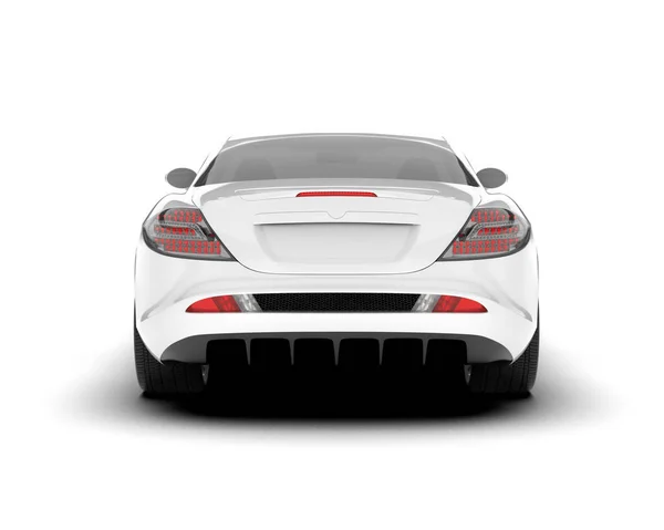 Carro Esporte Branco Fundo Branco Renderização Ilustração — Fotografia de Stock