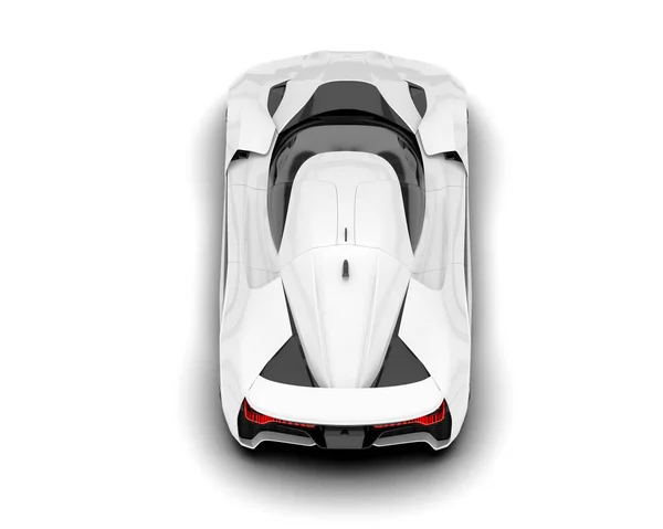 Белый Спортивный Автомобиль Белом Фоне Рендеринг Иллюстрация — стоковое фото