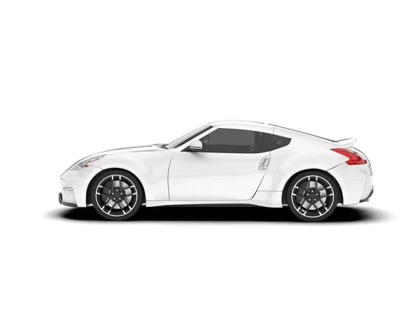 stock image White sport car on white background. 3d rendering - illustration