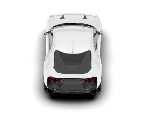 Λευκό Σπορ Αυτοκίνητο Λευκό Φόντο Απόδοση Εικονογράφηση — Φωτογραφία Αρχείου