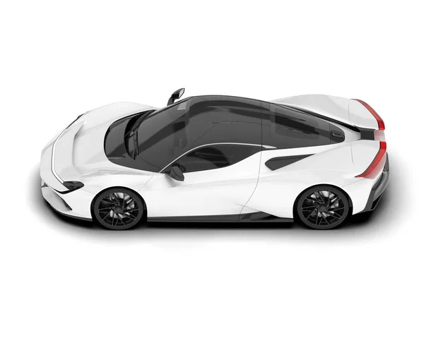 Білий Спортивний Автомобіль Прозорому Тлі Візуалізація Ілюстрація — стокове фото