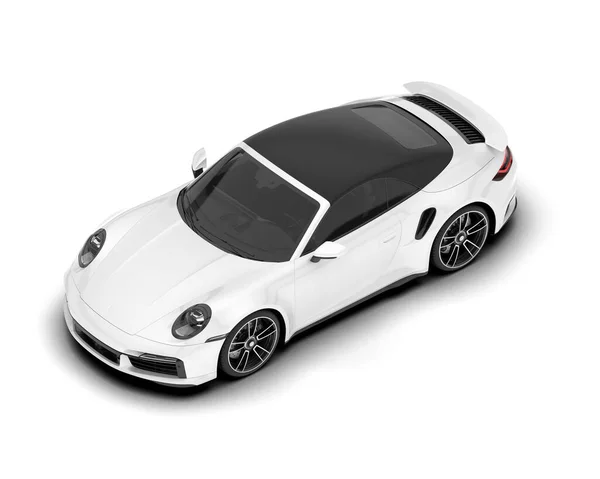 Weißer Sportwagen Auf Transparentem Hintergrund Darstellung Illustration — Stockfoto