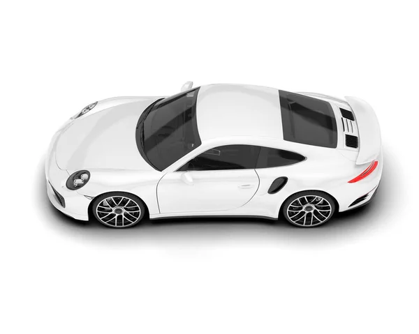 Carro Esporte Branco Fundo Transparente Renderização Ilustração — Fotografia de Stock