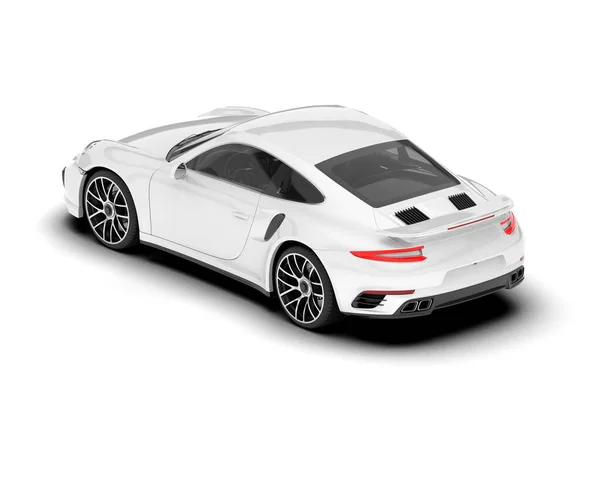 Білий Спортивний Автомобіль Прозорому Тлі Візуалізація Ілюстрація — стокове фото