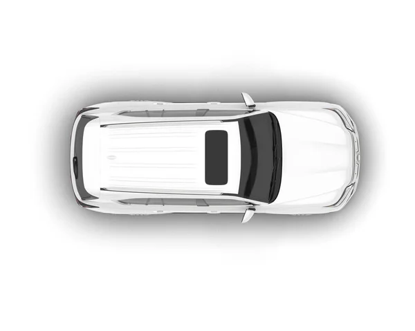 Weißer Geländewagen Isoliert Hintergrund Darstellung Illustration — Stockfoto