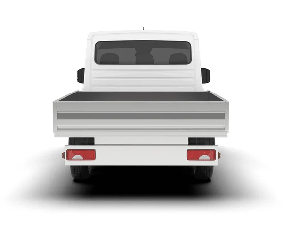 White Cargo Van Isolated Background Rendering Illustration — Stock Photo, Image