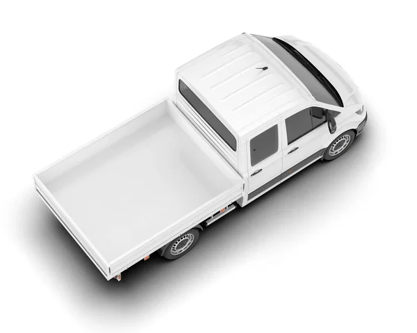Witte Vrachtwagen Geïsoleerd Achtergrond Weergave Illustratie — Stockfoto