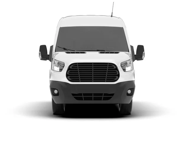 stock image White cargo van isolated on background. 3d rendering - illustration