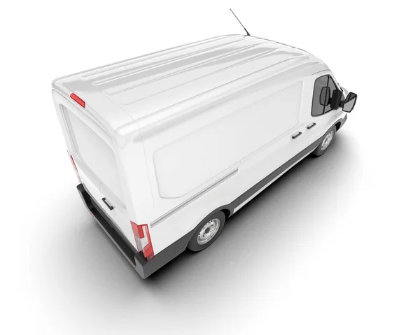 Camion Carico Bianco Isolato Sullo Sfondo Rendering Illustrazione — Foto Stock