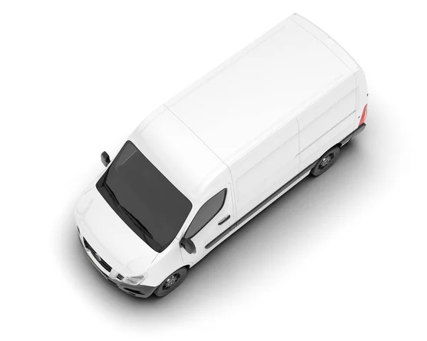 Белый Фургон Изолирован Заднем Плане Рендеринг Иллюстрация — стоковое фото