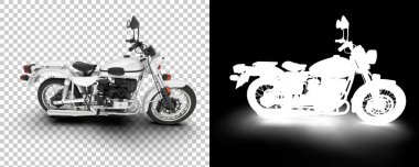 Modern motosikletin 3D tasviri, illüstrasyon