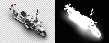 Modern motosikletin 3D tasviri, illüstrasyon