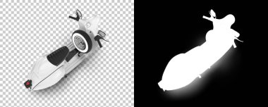 Modern motosikletin 3D tasviri, illüstrasyon