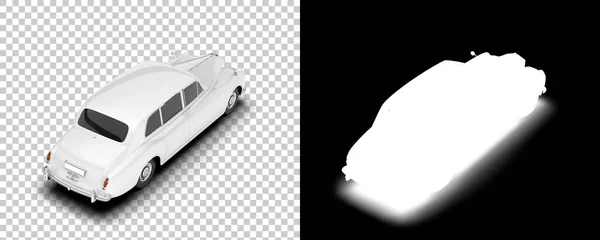 Beyaz Arka Planda Izole Edilmiş Beyaz Lüks Araba Görüntüleme Illüstrasyon — Stok fotoğraf