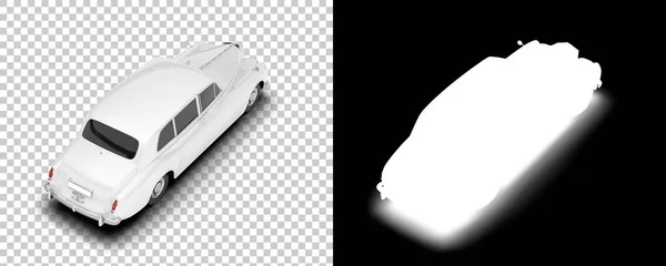 Λευκό Πολυτελές Αυτοκίνητο Που Απομονώνεται Λευκό Φόντο Απόδοση Εικονογράφηση — Φωτογραφία Αρχείου