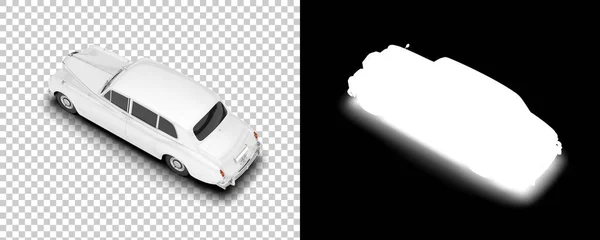 Bianco Auto Lusso Isolato Sfondo Bianco Rendering Illustrazione — Foto Stock
