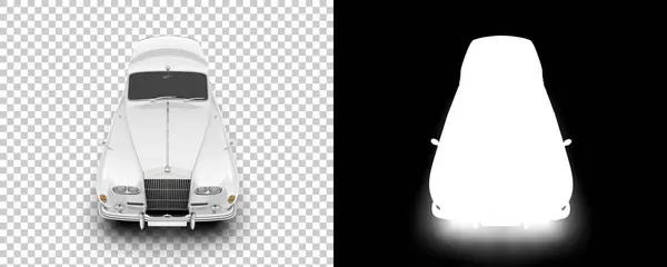 Білий Автомобіль Класу Люкс Ізольований Білому Тлі Візуалізація Ілюстрація — стокове фото