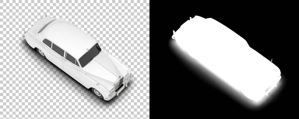 Beyaz Arka Planda Izole Edilmiş Beyaz Lüks Araba Görüntüleme Illüstrasyon — Stok fotoğraf