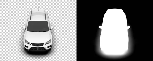 Modernes Auto Isoliert Auf Hintergrund Mit Maske Darstellung Illustration — Stockfoto