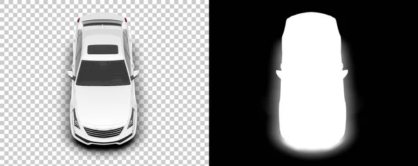 Сучасний Автомобіль Ізольований Фоні Маскою Візуалізація Ілюстрація — стокове фото