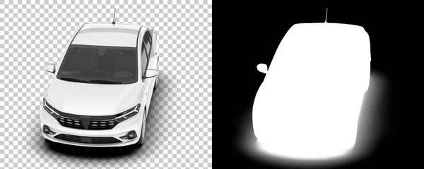 Carro Moderno Isolado Fundo Com Máscara Renderização Ilustração — Fotografia de Stock