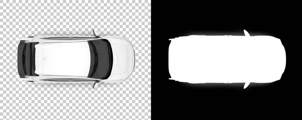 Illustrazione Del Modello Auto Bianca Sfondo Trasparente Immagine Generata Dal — Foto Stock