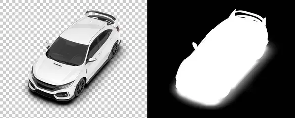 Modernes Auto Isoliert Auf Hintergrund Mit Maske Darstellung Illustration — Stockfoto