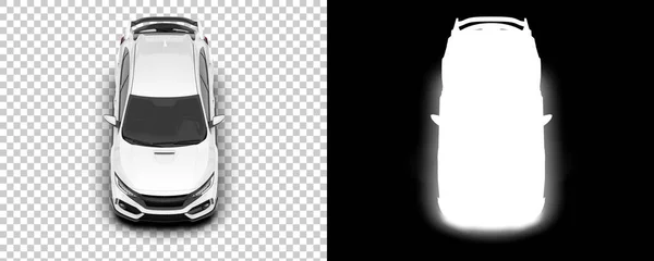 Modern Car Isolated Background Mask Rendering Illustration —  Fotos de Stock
