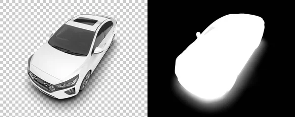 Иллюстрация Современного Автомобиля Прозрачном Фоне Компьютерные Изображения Виртуальные Автомобили — стоковое фото