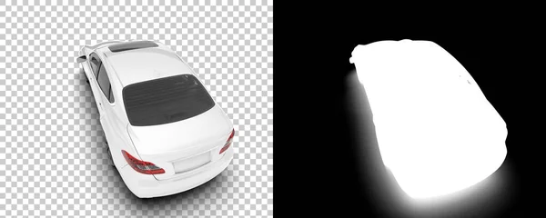 透明な背景にモダンカーの3Dイラスト コンピュータが生成した画像 仮想3Dカー — ストック写真