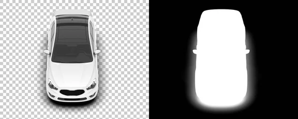 Illusztráció Vissza Fehér Modern Autó Átlátszó Háttérrel Számítógép Generált Kép — Stock Fotó