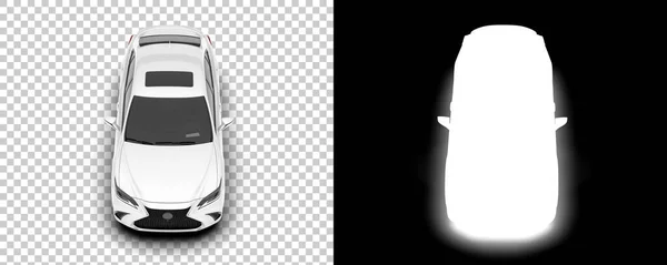Illustrazione Retro Bianco Auto Moderna Sfondo Trasparente Immagine Generata Dal — Foto Stock