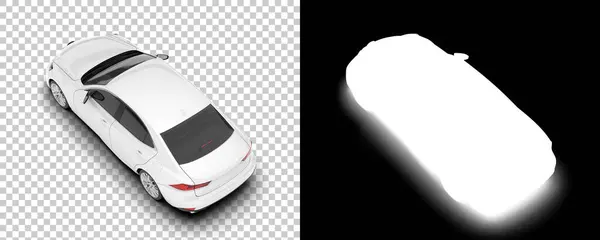 Darstellung Von Automodellen Rückseite Und Weiß Modernes Auto Auf Transparentem — Stockfoto
