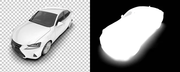 Renderelés Illusztrációja Auto Modellek Vissza Fehér Modern Autó Átlátszó Háttér — Stock Fotó