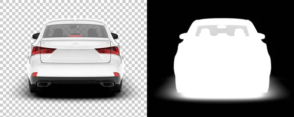 Rendering Illustration Auto Models Back White Modern Car Transparent Background — Stock Photo, Image