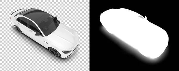Modern Autó Átlátszó Háttér Renderelés Illusztrációja Auto Modellek Vissza Fehér — Stock Fotó