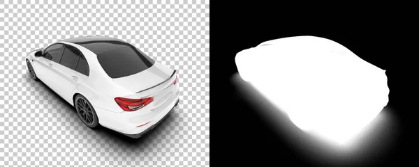 Λευκό Σύγχρονο Αυτοκίνητο Διαφανές Φόντο Απόδοση Εικονογράφηση Των Μοντέλων Αυτοκινήτων — Φωτογραφία Αρχείου