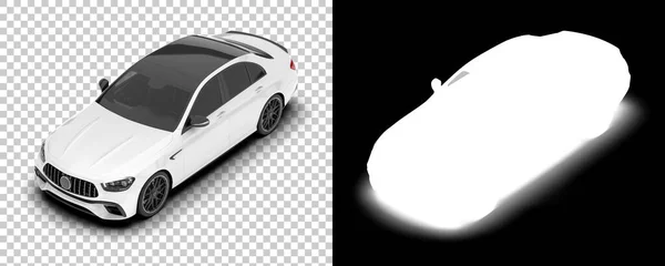 Modern Car Transparent Background Rendering Illustration Auto Models Back White — Stock Photo, Image