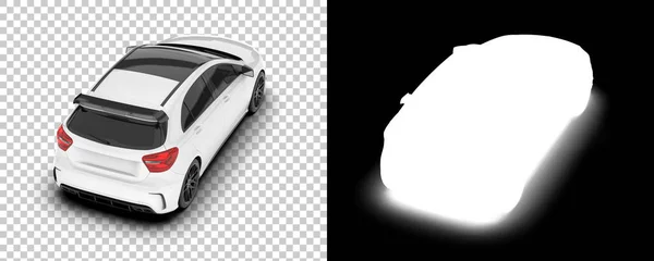 Сучасний Автомобіль Прозорому Фоні Ілюстрація Автомобільних Моделей Спина Білий — стокове фото