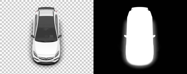 Auto Moderna Sfondo Trasparente Illustrazione Rendering Modelli Auto Schiena Bianco — Foto Stock