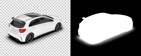 Modern Bil Transparent Bakgrund Rendering Illustration Auto Modeller Rygg Och — Stockfoto