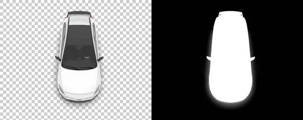 Modern Car Transparent Background Rendering Illustration Auto Models Back White — Stock Photo, Image