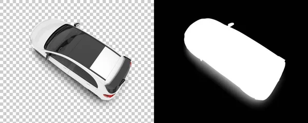 Şeffaf Arkaplanda Beyaz Modern Araba Otomobil Modellerinin Boyutlu Çizimi — Stok fotoğraf