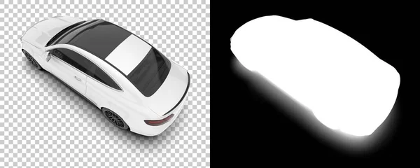 虚拟3D现代汽车 汽车模型的背面和白色图像 — 图库照片