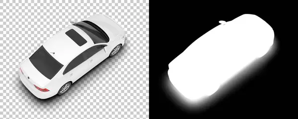 Schwarz Weiße Illustration Des Modernen Autos — Stockfoto